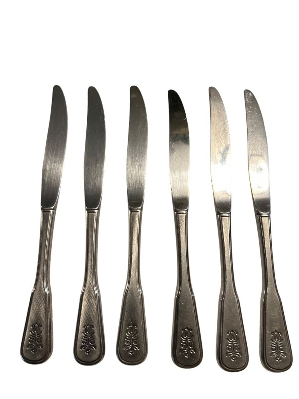 Oneida Village Stainless Steel Butter Knives 6-Piece Set Vintage 1982-1989 Disco